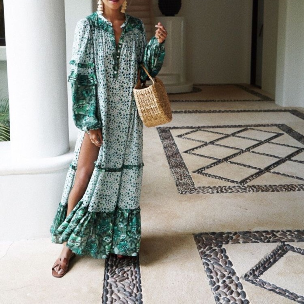 Spell Winona Boho Maxi Dress Ivy Green Floral Spell and The Gypsy Collective - Picture 3 of 5